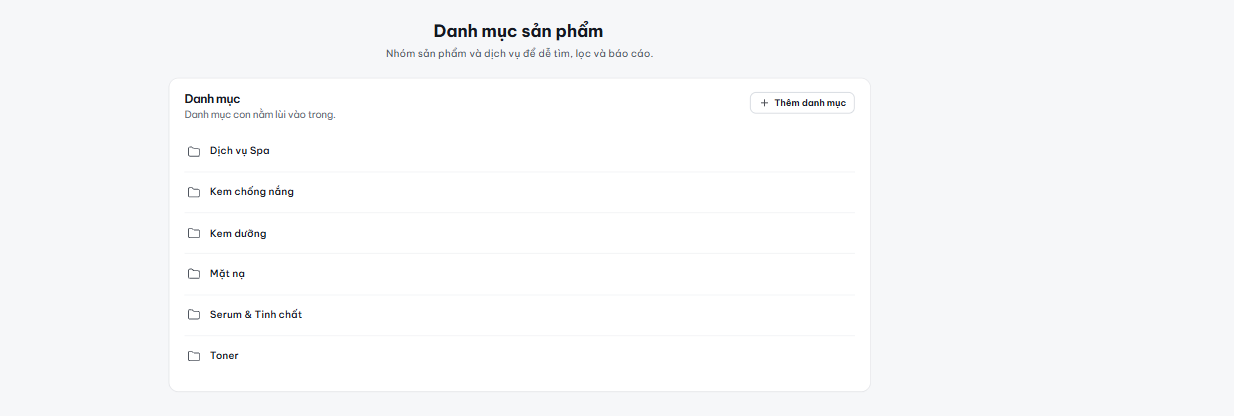 Danh mục sản phẩm