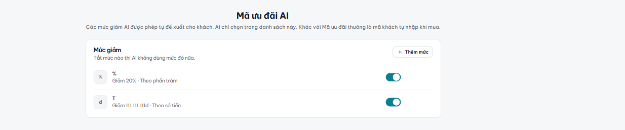 Mã ưu đãi AI