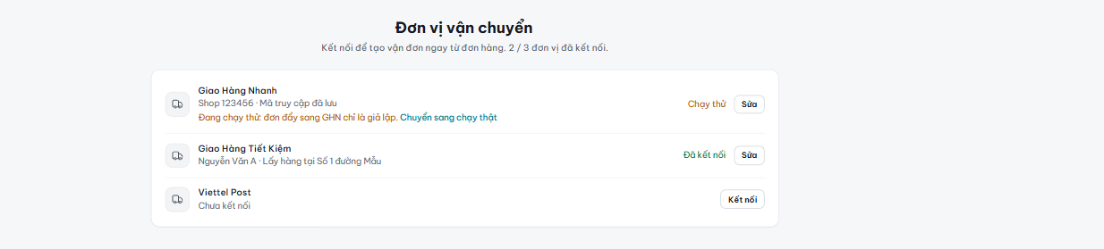 Đơn vị vận chuyển