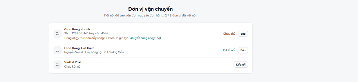 Đơn vị vận chuyển